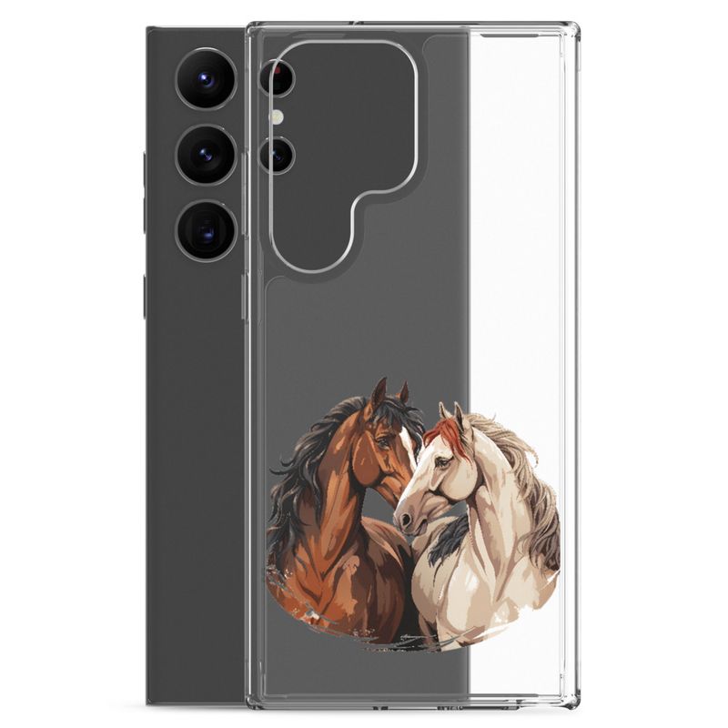 Clear Case for Samsung, Horses nose-to-nose, jbgjpy