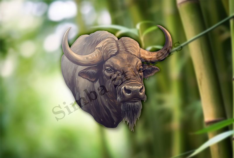 African buffalo stare
