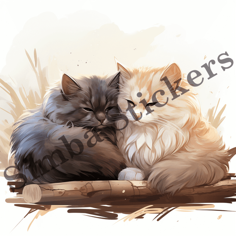 Himalayan cats in love, cuddling, image set, 10 images