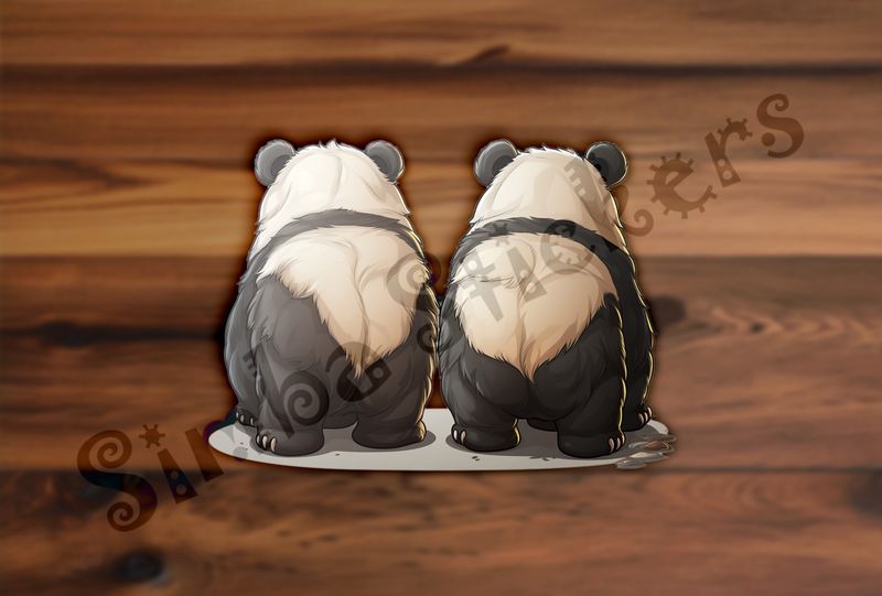 Two Pandas from behind, przjxd