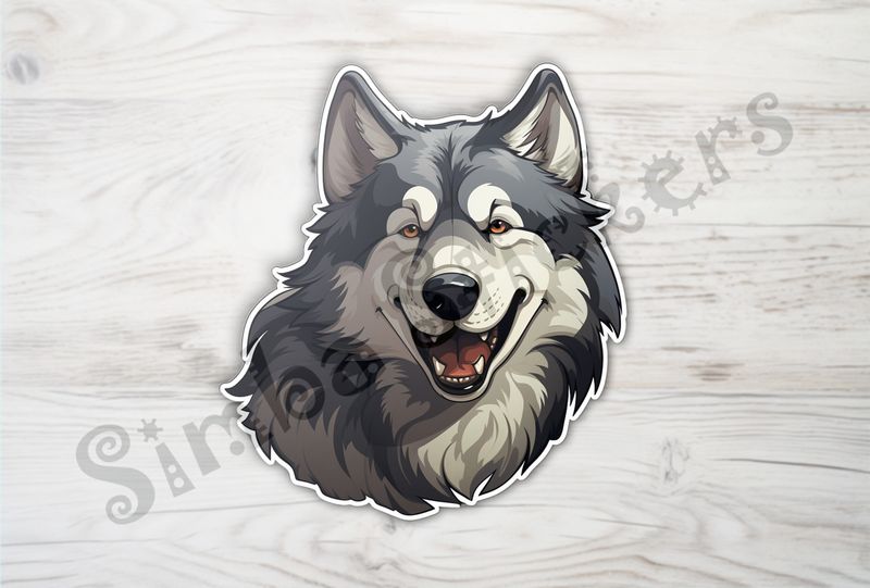 Wolf laughing