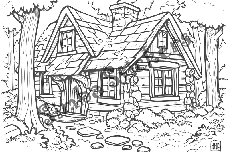 Colouring pages, bundle of houses, 25 images 2