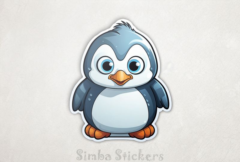 Cute baby penguin happy, ihfjha