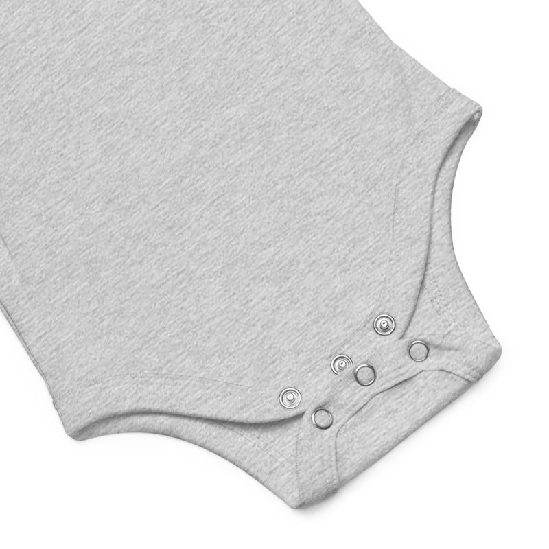 Baby Short Sleeve One Piece, 3-24 Months, Beagle dog with collar, left chest 