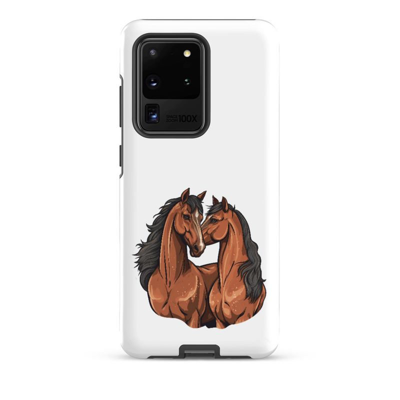 Tough Case for Samsung, Two brown horses snuggling, tdwcyd