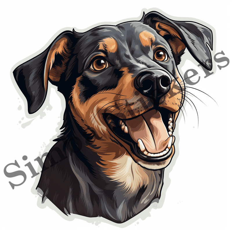 Dogs mouth wide open, image set, 10 images