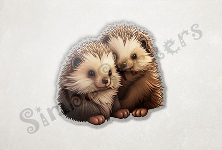 Porcupines cuddling