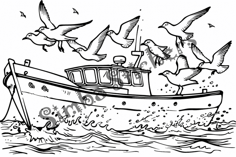 Colouring pages, bundle of seagulls, 25 images