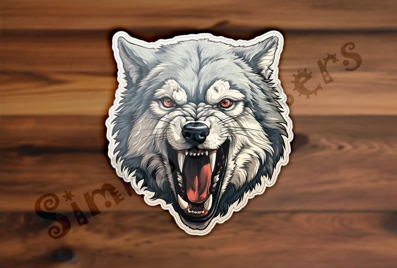 Wolf growling