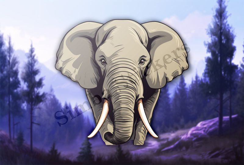Elephant, front view