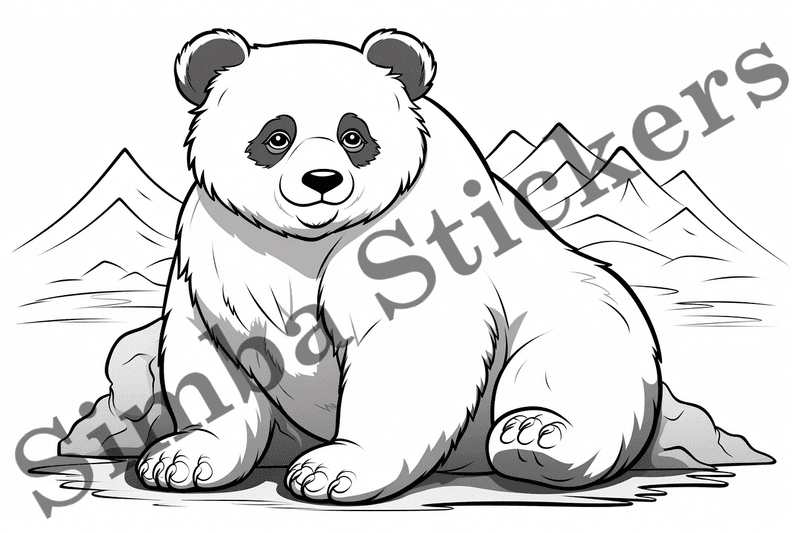 Colouring pages, bundle of pandas, 25 images, ldtg6c