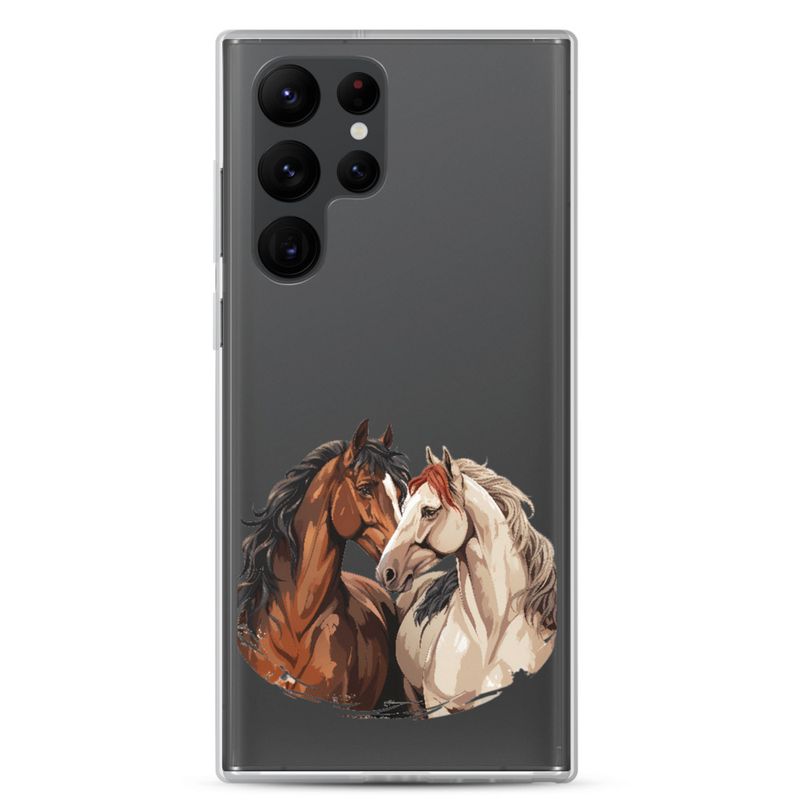 Clear Case for Samsung, Horses nose-to-nose, jbgjpy