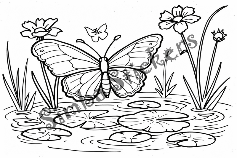 Colouring pages, bundle of butterflies, 50 images