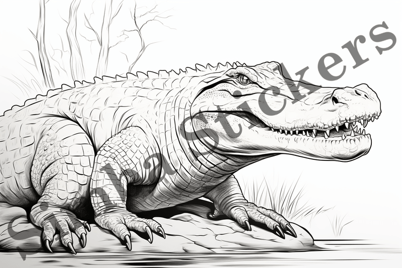 Colouring pages, Bundle of crocodiles, 25 images