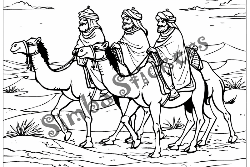 Colouring pages, bundle of Sahara Desert, 25 images 2