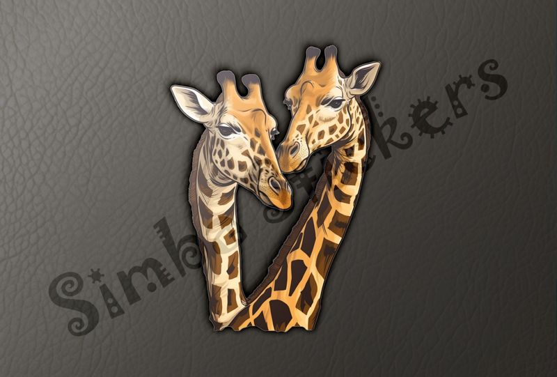 Giraffes in love in the Savanna