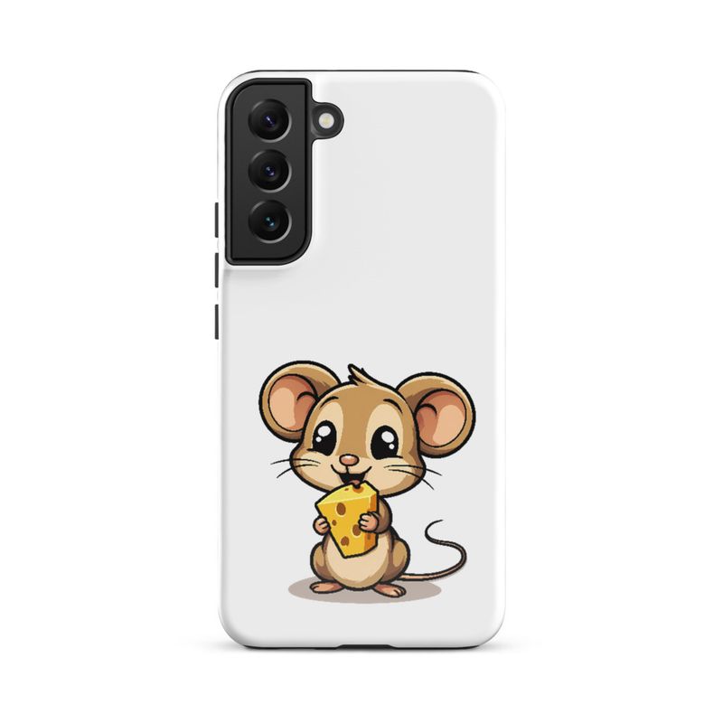 Tough Case for Samsung, Small Mouse happily licking large chunk of cheese, pqapy6