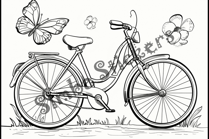 Colouring pages, bundle of butterflies, 50 images 2