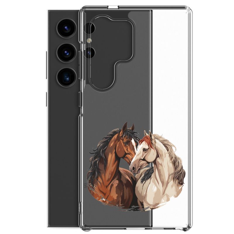 Clear Case for Samsung, Horses nose-to-nose, jbgjpy