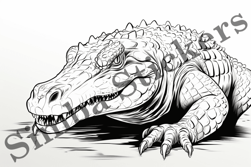 Colouring pages, Bundle of crocodiles, 25 images
