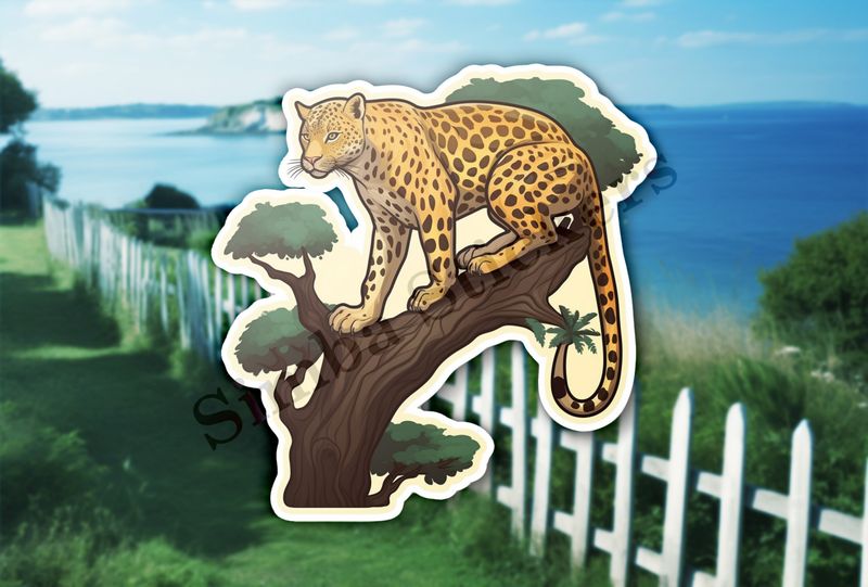 Leopard  in a tree