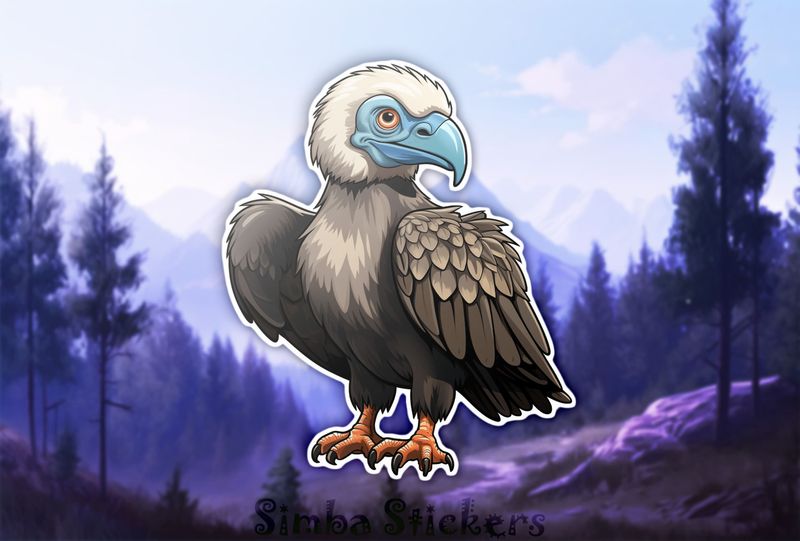 Vulture with blue beak, axdnkh