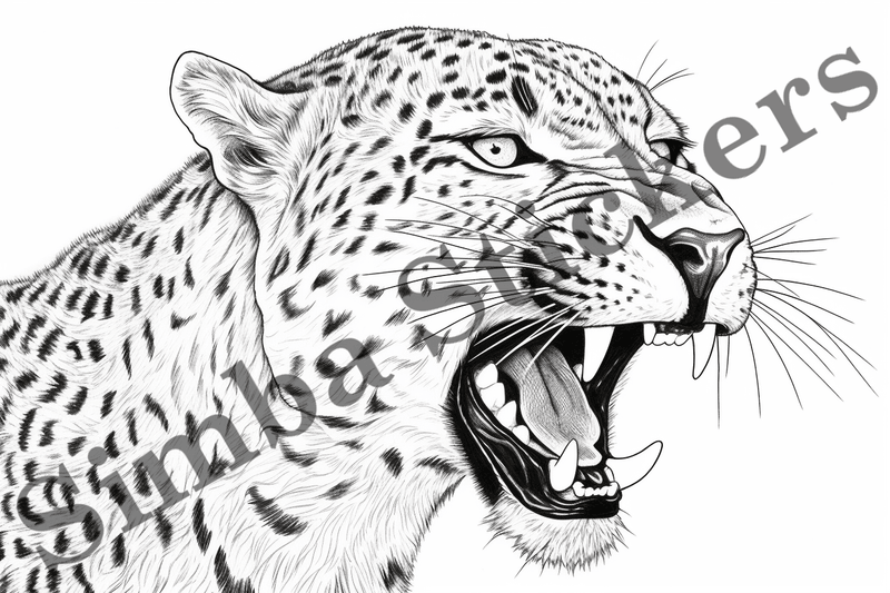 Colouring pages, Bundle of cheetahs, 10 images