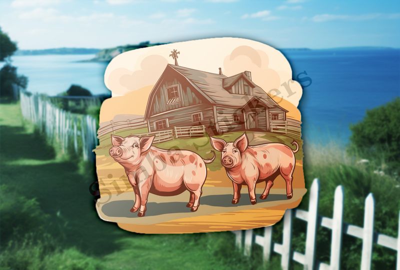 Pigs on a farm