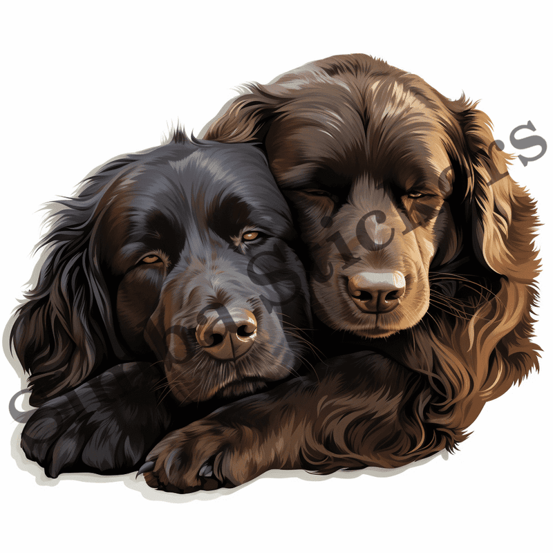 Newfoundland dogs sleeping, image set, 10 images