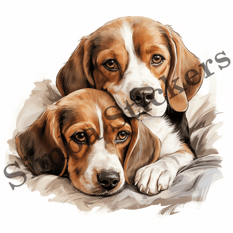Beagle dogs, image set, 10 images