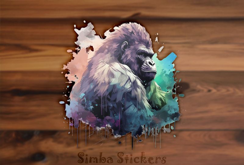 Gorilla looking angry, oicg6u