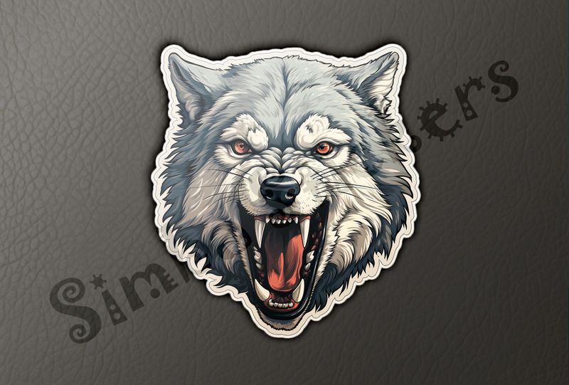 Wolf growling