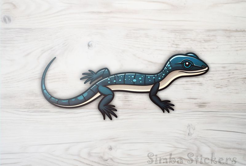 Green lizard full-body crawl
