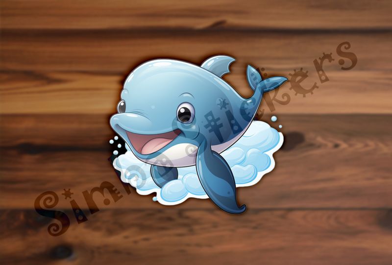 Happy chubby whale