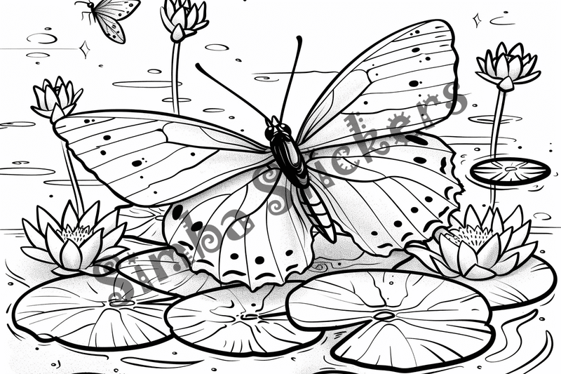 Colouring pages, bundle of single butterflies, 25 images, 95befe