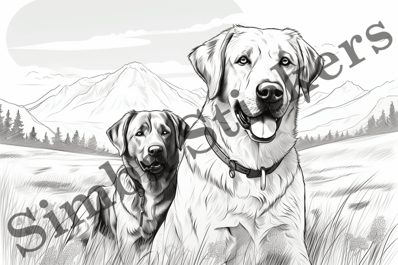 Colouring pages, Bundle of dogs, 25 images