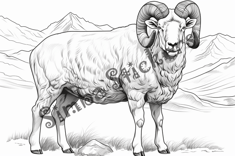Colouring pages, bundle of sheep, 25 images