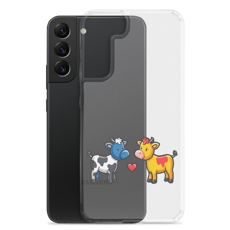 Clear Case for Samsung, Cattle, bull and cow in love, both colourful, zbyzzs