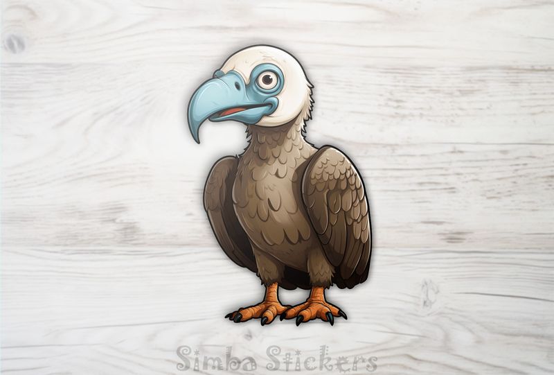 Bald-headed vulture with blue beak, ygjvug