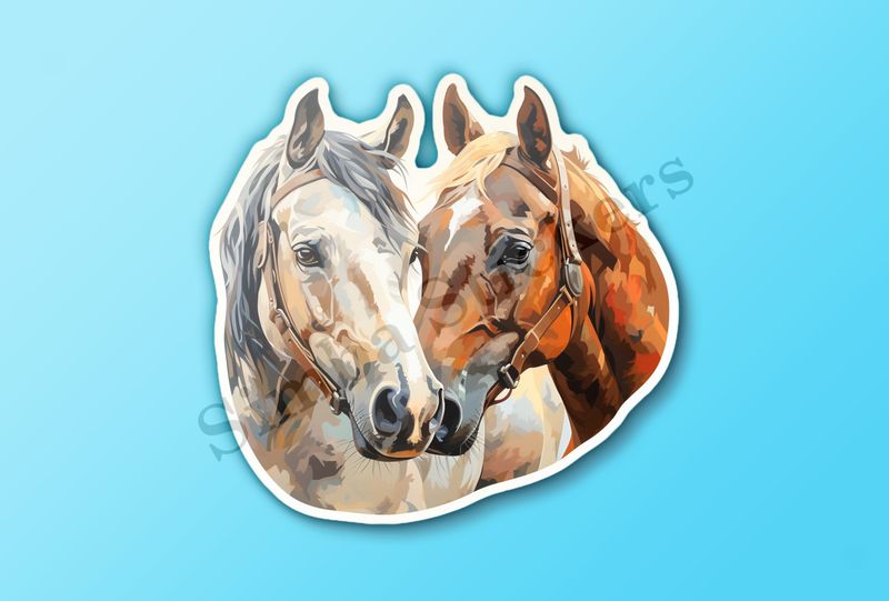 Horses nose-to-nose