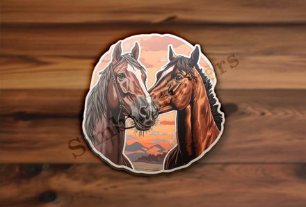 Horses nose-to-nose