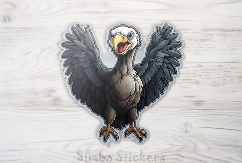 Vulture spreading wings excitedly, uk0cbu