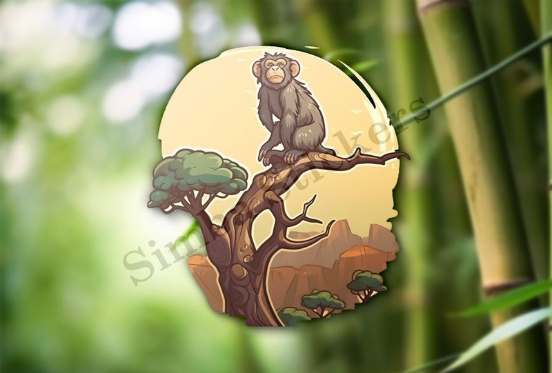 Baboon in a tree