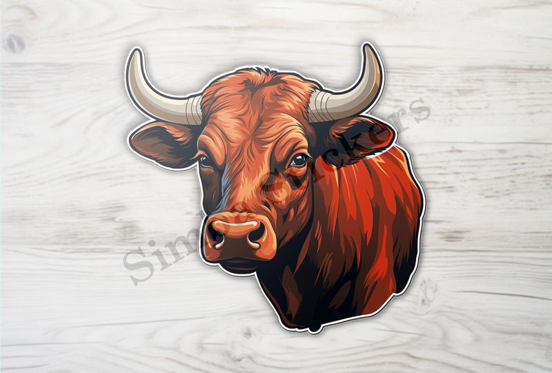 Bull face, partial side view, bpor80