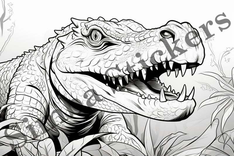 Colouring pages, Bundle of crocodiles, 25 images