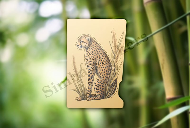 Cheetah in tall dry grass
