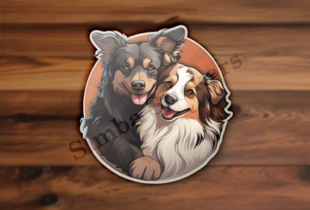 Dogs cuddling