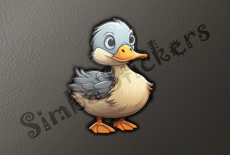 Cute duckling standing