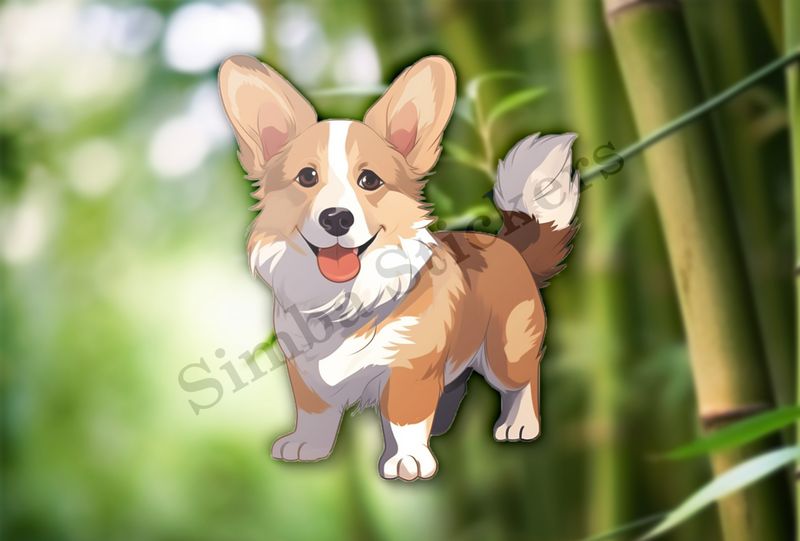 Corgie dog excited
