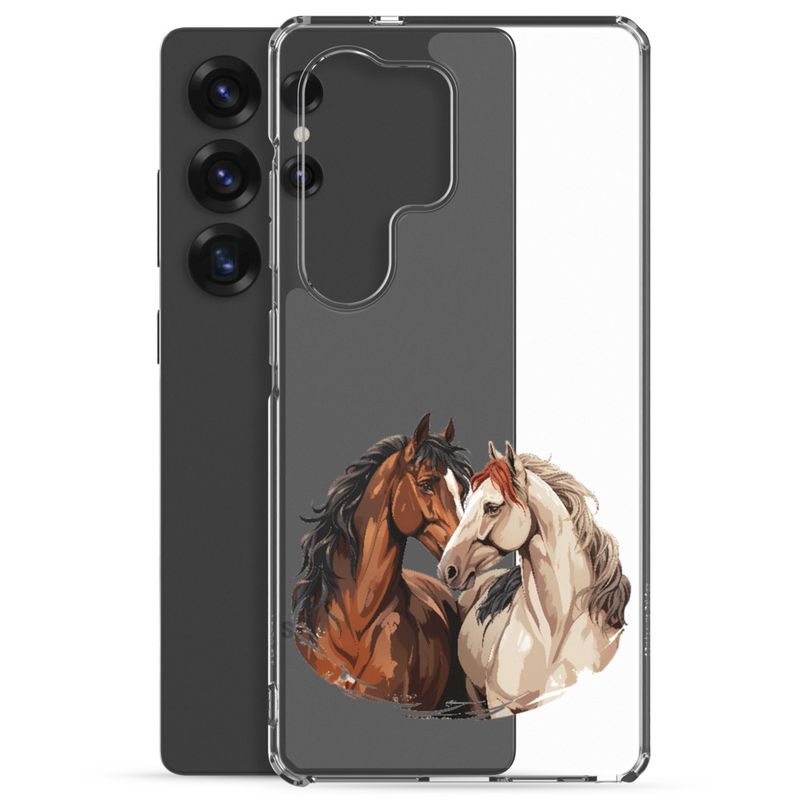 Clear Case for Samsung, Horses nose-to-nose, jbgjpy